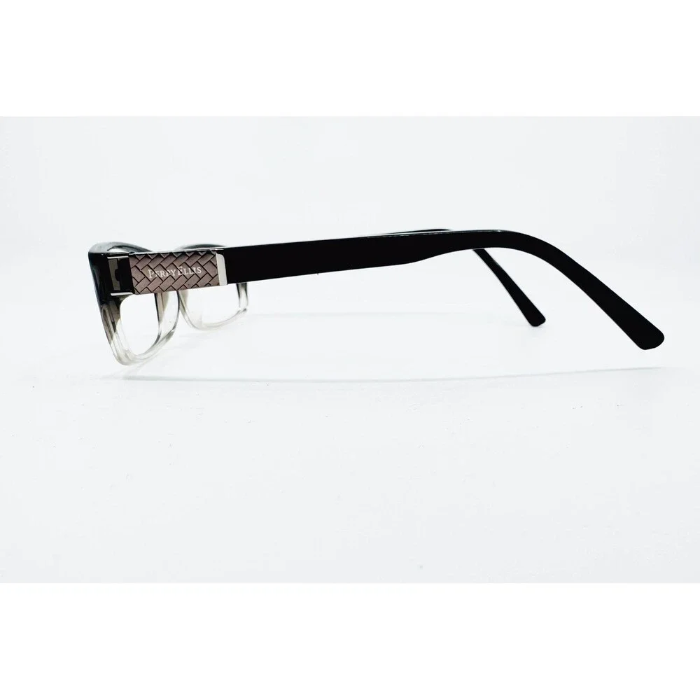 Perry Ellis Eyeglasses Mens Black Grey PE 292-3 Woven Temple 56-19-140